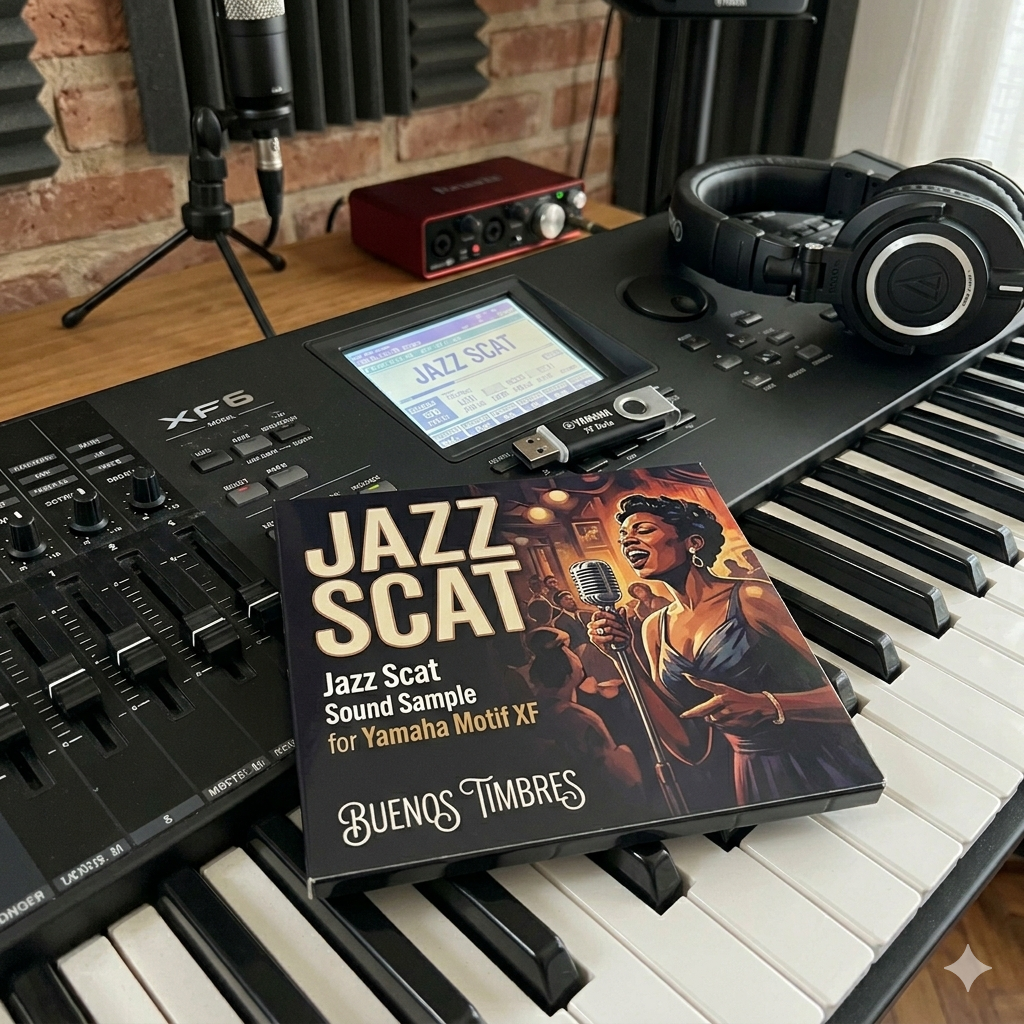 Som de scat individual de jazz para Yamaha Motif XF